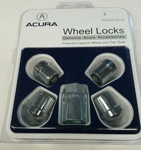 Juego de llaves y cerraduras de rueda acura 08W42-TK4-200 FABRICANTE DE EQUIPOS ORIGINALES 12-17 MDX 14-17 RLX 09-14 TL - Imagen 1 de 2