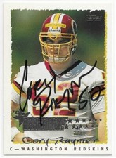 CORY RAYMER Autographed Signed 1995 Topps Football card #237 Washington Redskins