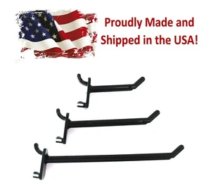 2", 4", 6" Black Plastic Pegboard Hooks Garage/Tools/ Storage/Crafts/25 50pk - Picture 1 of 26