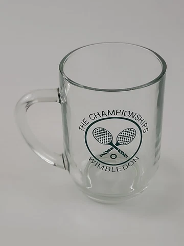 The Championships Wimbledon Coffee Cup Clear Drinking Glass Office Collectable Cover