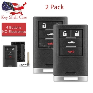 2 For 2008 2009 2010 2011 2012 2013 Chevrolet Corvette Car Key Fob Shell Case 4B - Picture 1 of 8