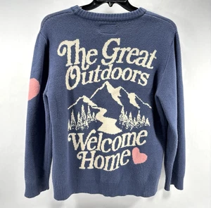 Suéter Dandy Worldwide The Great Outdoors tejido azul cuello redondo para mujer talla L - Imagen 1 de 7