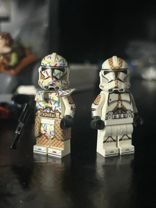 Lego Star Wars Bendlebricks Sprinkle Cone Clone Trooper Commander & Grunt Rare - Picture 1 of 2