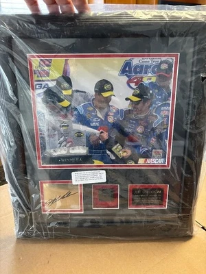 Neumático Jeff Gordon Autógrafo Enmarcado Usado en Carrera TALLADAGA WIN CERTIFICADO DE AUTENTICIDAD Raro Jeff Gordon Foto 1 de 4