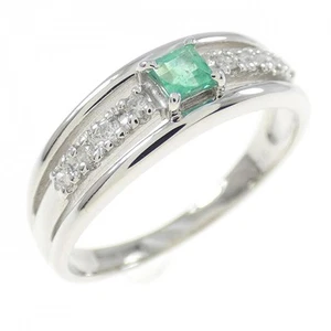Authentic K10WG Emerald Ring #260-007-337-5081 - Picture 1 of 4
