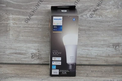 Philips Hue White 100W 1600 Lumens E26 Smart Bulb Bluetooth - New - Image 1 of 4