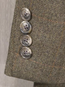 CORNELIANI Made Italy Blazer Men's 42R Brown Burnt Orange Windowpane Stripe Wool - Picture 1 of 11