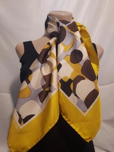 Pañuelo seda Max Mara marrón y amarillo - Imagen 1 de 1