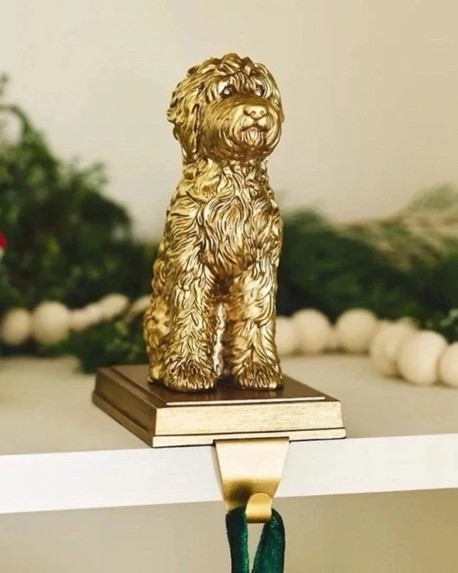 Anthropologie Animal Icon Golden Doodle Perro Medias Soporte Gancho para Colgar Foto 1 de 1