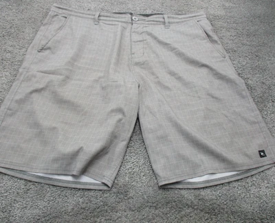 Ripcurl 'Boardwalk Series' Boardies Board Shorts 40 L10 Pockets Beige Check - Image 1 of 4