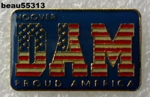 ⭐"HOOVER DAM" PROUD AMERICA GREAT FOR HARLEY INDIAN VEST JACKET TRAVEL PIN - Picture 1 of 1