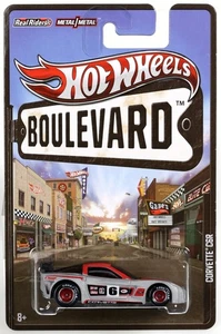 Hot Wheels Corvette C6R Boulevard Series - X8299 NRFP 2012 Red/Gray Real Riders - Picture 1 of 4