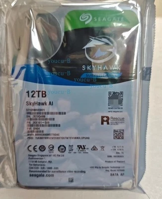 NEW Seagate SkyHawk AI ST12000VE001 3.5" 12TB 7.2K SATA 6Gb/s Hard Drive - Image 1 of 4