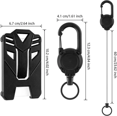 2 Pack de Cordón Retráctil de Plástico Duro para Identificación | Insignia de servicio pesado Ho ... Foto 1 de 4