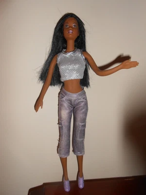 Dance 'n Flex African American Barbie Christie Doll Bendable Soft-Flex Body 2003 - Image 1 of 4