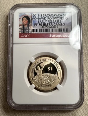 2015-S Sacagawea Mohawk Ironworkers Silver Proof Set - NGC PF 70 Ultra Cameo - Image 1 of 2