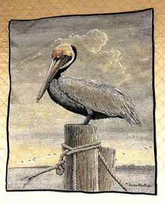 James Hautman American Artist PELICAN Wall Hanging 25X29" Made in USA - Picture 1 of 6