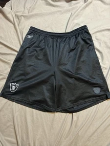 Vintage Las Vegas Raiders Reebok Equipment Mesh Sideline Practice schwarze Shorts Herren L - Bild 1 von 10