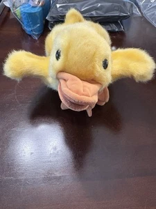 Folkmanis Plush Hand Puppet Duckling Yellow Plush Duck 9” Stuffed Animal Toy - Picture 1 of 7