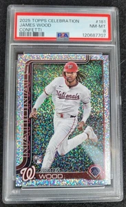 2025 Topps Celebration James Wood Confetti RC PSA 8 - Picture 1 of 2
