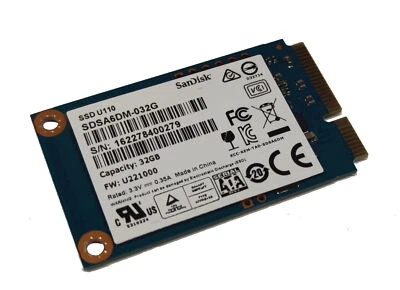 Sandisk SDSA6DM-032G SSD U110 32GB I100 MLC SATA 6Gbps mSATA - Bild 1 von 2