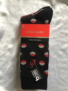 Nuevos calcetines Pierre Cardin para hombre 3 pares Reino Unido 7-11 - Imagen 1 de 5