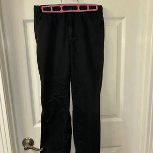 Old Navy Boys School Uniform Pants, Black Flat Front Adjustable Size 10 Husky - Picture 1 of 9