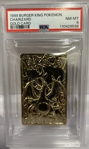 1999 Burger King Pokemon Gold Cards Charizard PSA 8 NM-MT - Picture 1 of 2