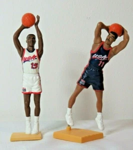 6" N.B.A. Action figure olimpiche Malone e Olajuwon - Foto 1 di 2