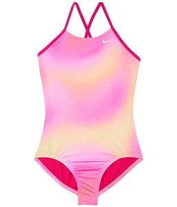 Nike Spectrum Crossback One-Piece Swimsuit L17638 Girls Size M - Picture 1 of 2