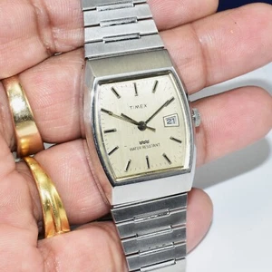 Vintage 1984 Timex Sprite Unique Cushion Shaped Men Watch UK Serviced Keep Time - Picture 1 of 6