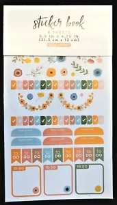 Calendar Appointment Book Stickers Alphabet Numbers Emojis Icons Notes Flowers - Picture 1 of 2