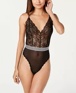 NWT: Hanky Panky Linette Chantilly Lace Thong Bodysuit in Black Sz: L - Picture 1 of 11