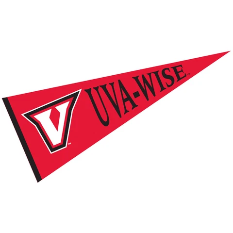 Virginias College at Wise Cavaliers Wool 12 in X 30 in Raised Printed Pennant Cover