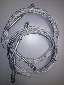 2 post lift balance ropes cables. (pair) Length – 8750mm. Wire rope 10mm. - Picture 1 of 3