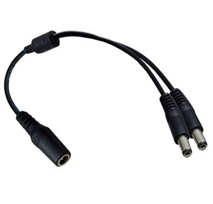 1 hembra a 2 machos 5,5 mmx2,1 mm divisor de fuente de alimentación de CCTV para cámara de seguridad - Imagen 1 de 1