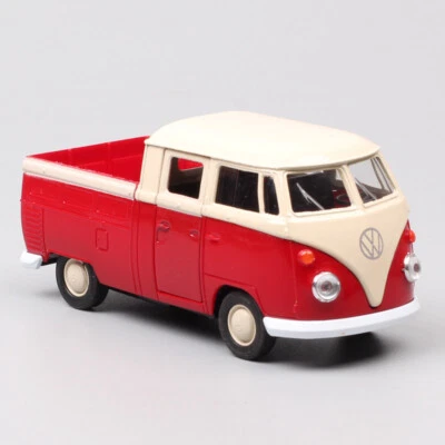 Welly 1:34 VW T1 Double Cabin Pickup Car Diecast Toy Van Truck Model Pull Back - Image 1 of 4