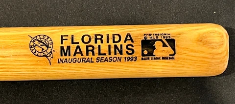Florida Marlins Wood 18" Mini Baseball Bat Inaugural Season 1993 MLB Cover