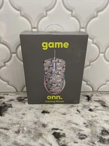 Onn Gaming Mouse Wired 6' USB Power Cable LED Lighting DPI Adjustable Pink Camo - Picture 1 of 5
