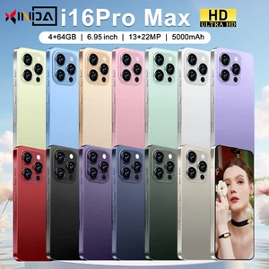 4G 64GB 2024 NEW Dual SIM Mobile Phone Android Smartphone i16 Pro Max Unlocked - Picture 1 of 25