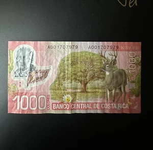 Costa Rica Circulated Note 1000 Colones 2009 P-274 Polymer (Low Shipping) - Picture 1 of 2