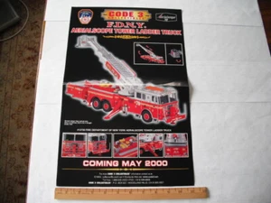 CODE 3 COLLECTIBLES FDNY aerialscope tower ladder truck #79 advertising poster - Picture 1 of 4