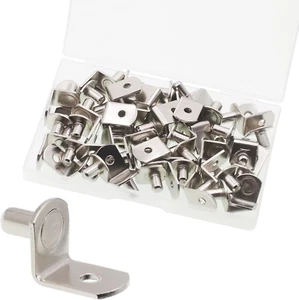 Shelf Support Pegs, 50 Pcs Shelf Pegs with Hole, 5Mm (1/5 Inch) Cabinet Shelf Br - Picture 1 of 12