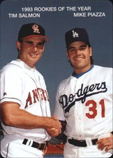 1994 Mother's Piazza/Salmon Baseball Card #3 Piazza/Salmon/Shaking hands