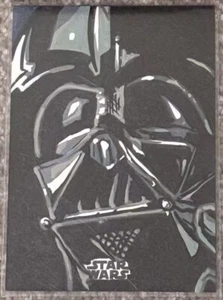 2024 Topps Chrome Star Wars Sketch by Eric Medina Darth Vader 1/1 - Picture 1 of 2
