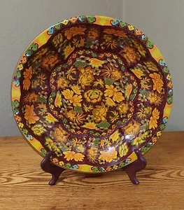 Vintage 1971 "Daher Decorated Ware" fall/autumn colors tin bowl - Picture 1 of 6