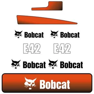 Bobcat E42 Decals - Repro Sticker Kit Mini Excavator decals - Picture 1 of 1
