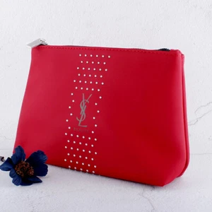 1x YSL Beauty Red Makeup Cosmetics Bag / Trousse / Pouch, Brand NEW! - Picture 1 of 5