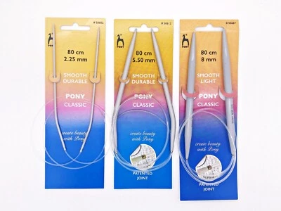 Circular Knitting Needles Pony Classic Fixed- 40cm, 60cm, 80cm, 100cm - Image 1 of 4