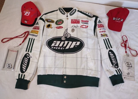 Dale Earnhardt Jr NASCAR Mens L Jacket Coat Chase Authentics Drivers Line #88 Cover